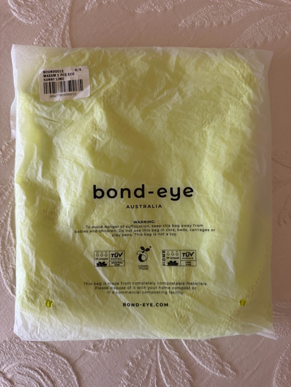 Bound by bond-eye Sunny Lime One-Piece Swimsuit - Neon Yellow *NEW* NWT - Picture 5 of 5
